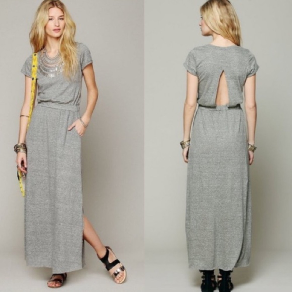 Free People Beach Audrina Gray Maxi Dress S